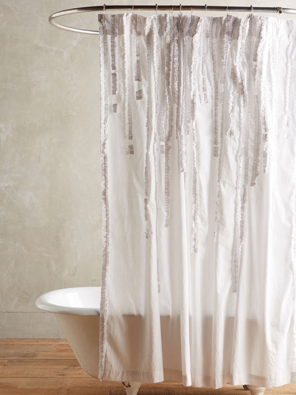 Anthropologie Draped Wisteria Shower Curtain